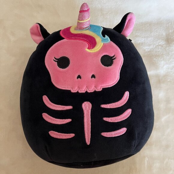 Sketlana Halloween Pink Unicorn Skeleton Squishmallow 8" - Picture 1 of 5